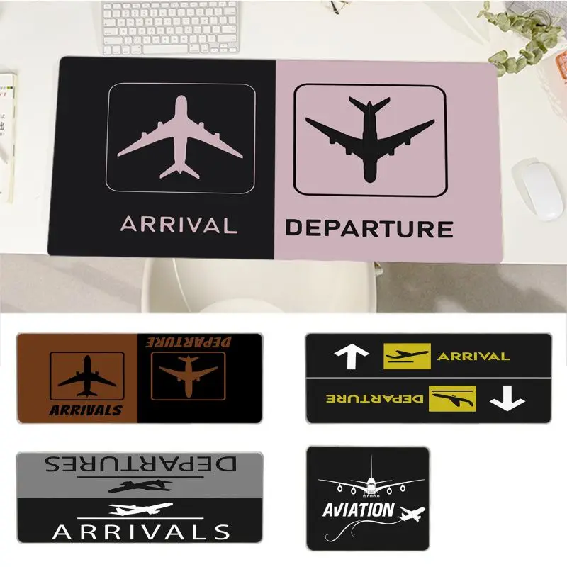 

Arrival and Departure Flight Airport Mousepad Boy Pad Laptop Gaming Mice Mousepad Size for Game Keyboard Pad for Gamer