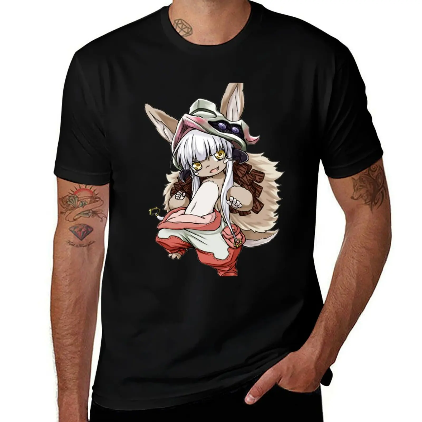 

Роскошная мужская футболка с рисунком, мужская рубашка, футболка, рубашка Nanachi, футболка с рисунком