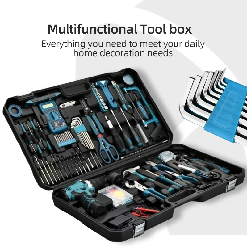 ZTEM Tool box Power Tool Sets Multifunctional Hardware Electric Drill Screwdriver Automotive Tools Kit Set Complete Kit Toolbox