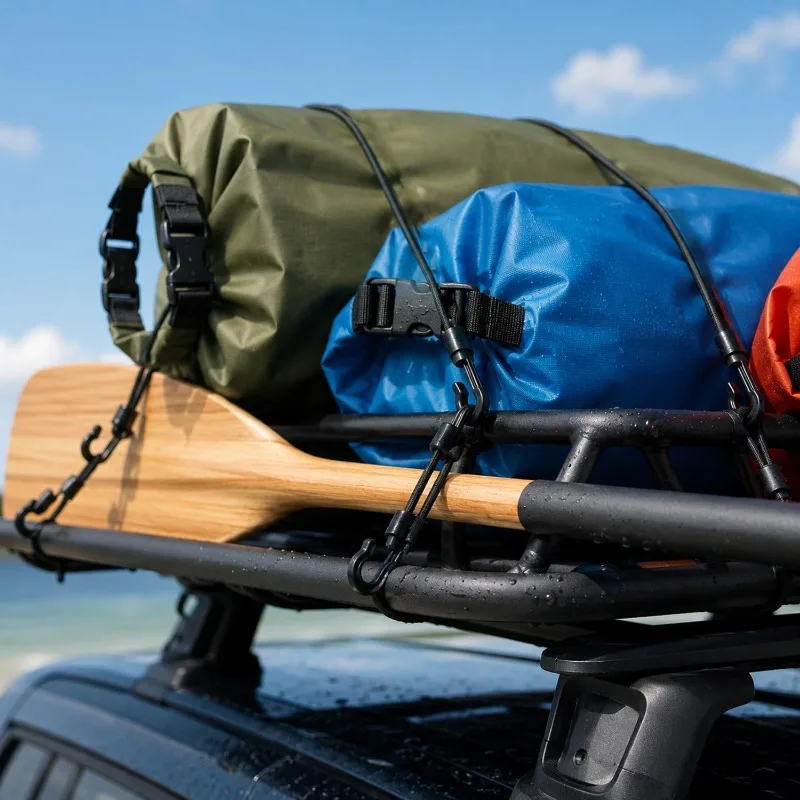 Hochbelastbares Bungee-Spannseil mit Kunststoffhaken, dehnbare Bungee-Seile für Outdoor-Camping – Detail 5