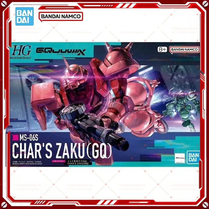 

In Stock Genuine Bandai Gundam Model Kit HG 1/144 MS-06S Char’ S Zaku GQ Anime Action Figure Collection Assembly Model Boys Toys
