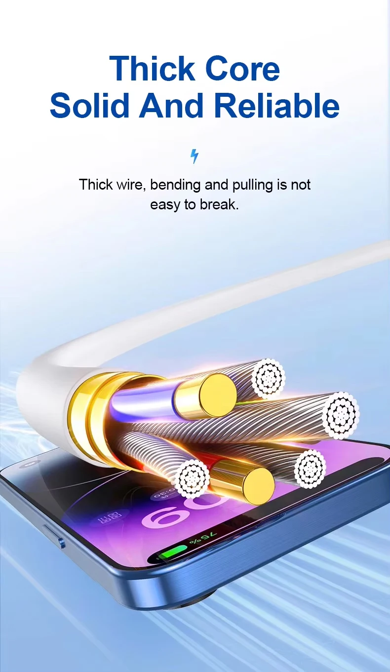 20W PD Lighting Cable Type C to Lighting Fast Charging Cord MFI Certified Wire for Iphone 14 13 12 11 Pro Max XS Max XR 6 7 8