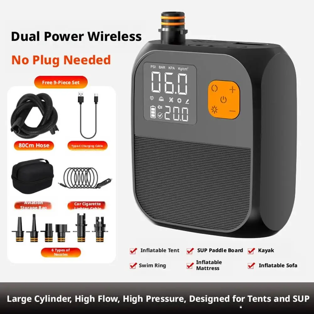 Paddle Tent Board Kayaks Boats SUP Air Pump Rechargeable Electric Paddle Board Pump Electric Pump for Inflatable Stand Up