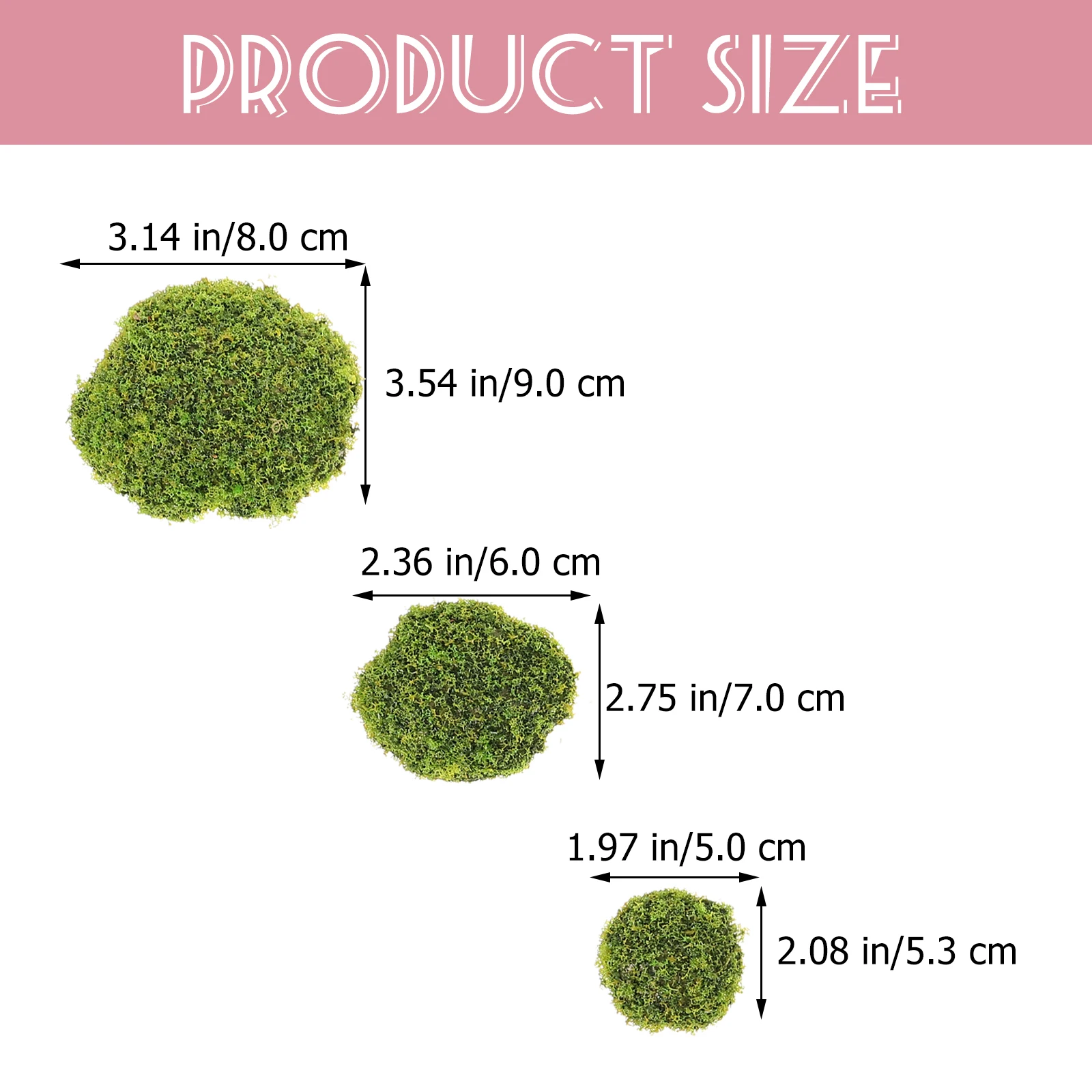 

12pcs Artificial Moss Block Micro Landscape Stones Home Office Decor Garden Layout Prop Faux Plant Accessories