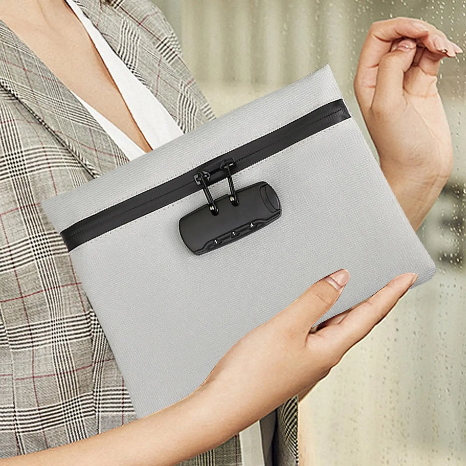 Verschlussbeutel für persönliche Gegenstände, verschlossener Beutel, wasserdichter Beutel, Behälter, Diebstahlsicherer Organizer, tragbar, für Camping, Schule, Fitnessstudio, Büro