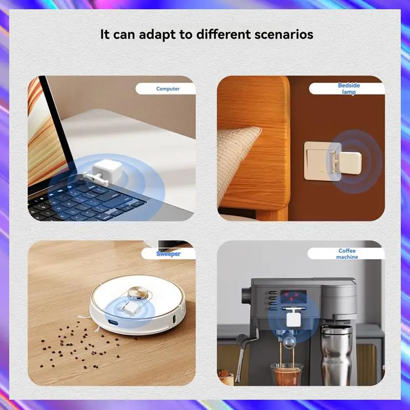 A24U Tuya Smart Bluetooth Finger Robot Warp Switch Button Key Smart Life App Voice Control Via Alexa, Google Assistant