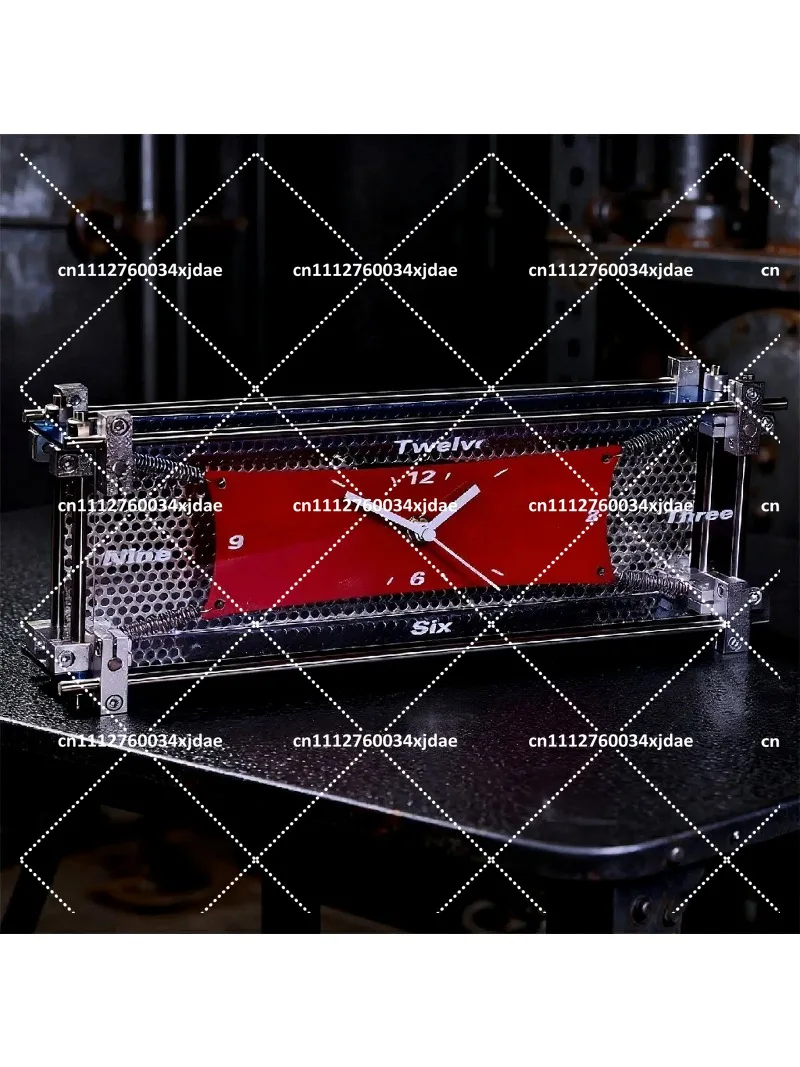 Industrial Style Handmade DIY Metal Aluminum Alloy Desktop Ornament, Optical Axis Kite Clock for Home Decoration