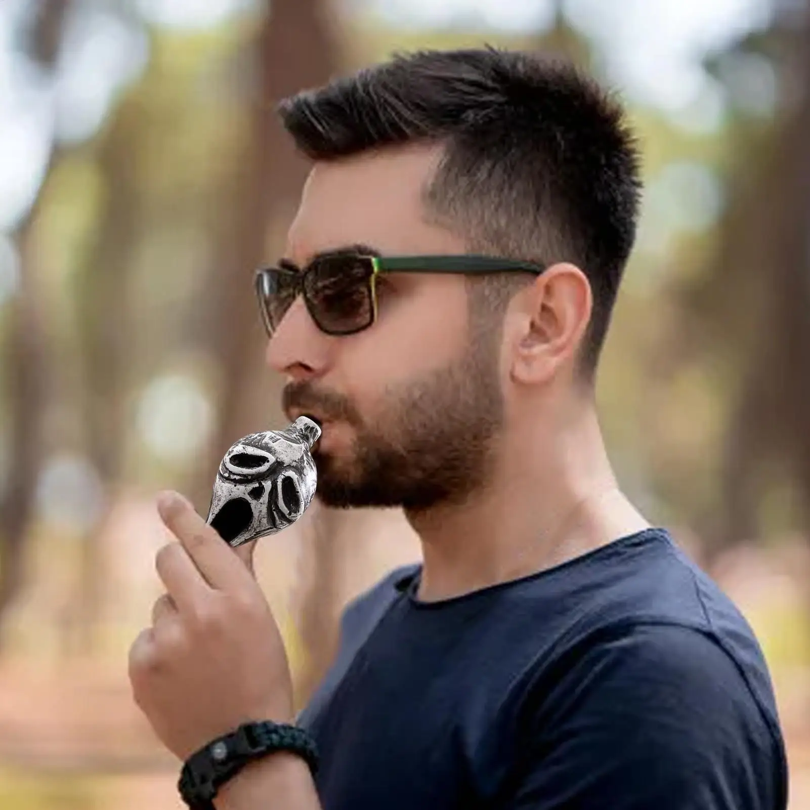 Aztec Skull Whistle Creepy Loud Human Scream Aztec Scary Death Whistle Ghost War Death Whistle For Halloween Gift Festival