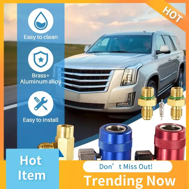 ABNL R1234YF Self-Sealing Can Tap With R134A Tank Adapter And R1234 Quick Couplers, For A/C Refrigerants Mainfold Gauge Set