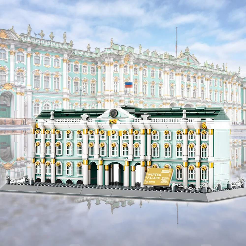 Russland Berühmte Architektur Kreative Baustein Sankt Petersburg Winterpalast Lernspielzeug Modell Sets Ziegel Für Geschenke