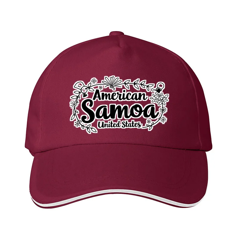 

American Samoa America Flag USA United States Custom Flat Brim Cap Baseball Cap Name Hunting Trucker Number Mesh Headgear Summer