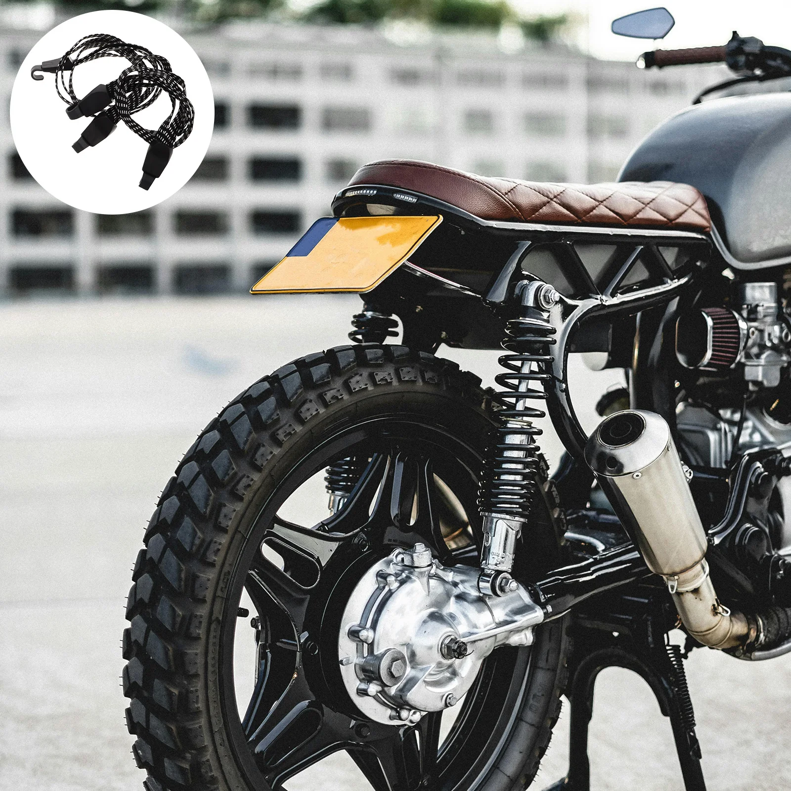 

4pcs Elastic Bungee Straps For Motorcycle Luggage Secure Durable Travel Packing Belt Suitcase Bike Cargo Rope Load