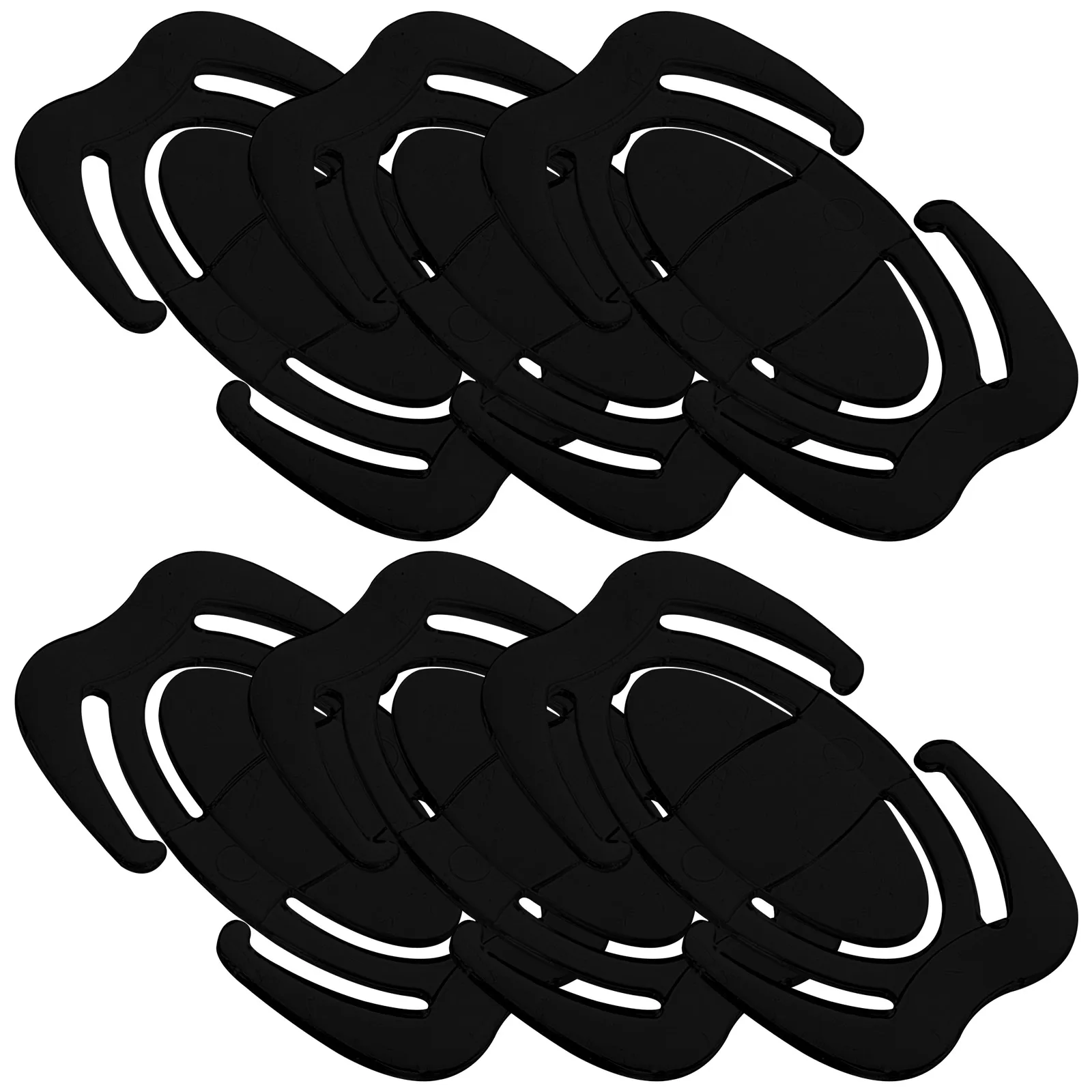 

6pcs Anti-slip Shoulder Strap Holders Black Plastic Women Bra Clips Racerback Style Invisible Straps Adjustable Fasteners