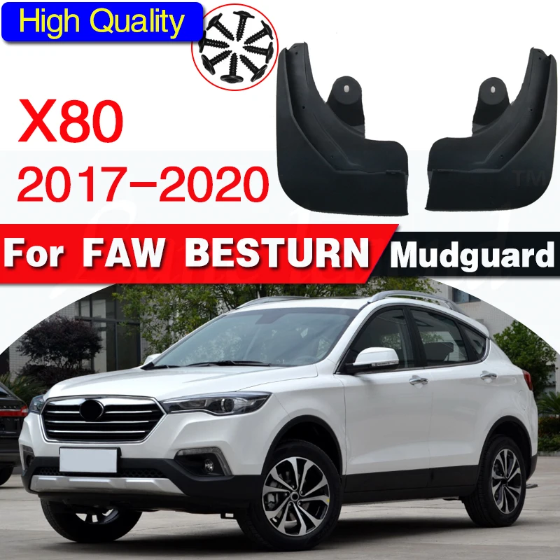 FOR FAW BESTURN X80 2017-2020 Rear wheels Mudguard Fenders Mudflaps Guard Mud Flap Splash Mudguards Car Accessories