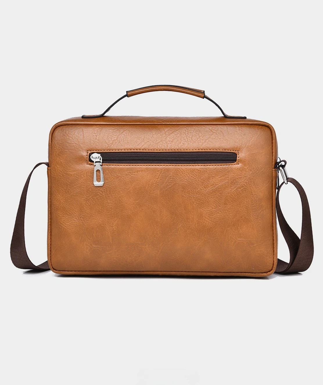 Men Fashion Messenger Shoulder Crossbody Bag Top Handle Multi‑Pockets Handbag for Business Office Travel Daily Casual Scenes