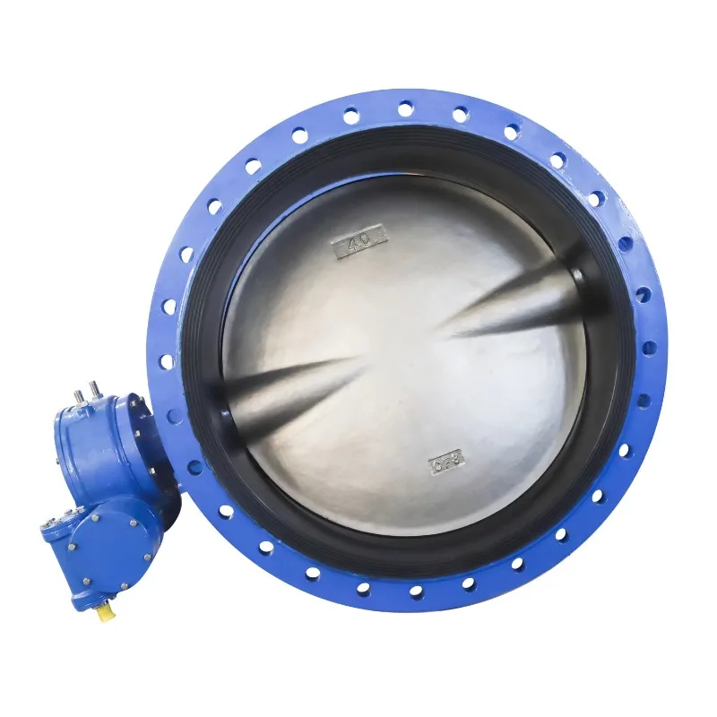 DN50-2000 EN593 PN10 PN16 수동 더블 플랜지 버터플라이 밸브 일반 수처리용 연성철