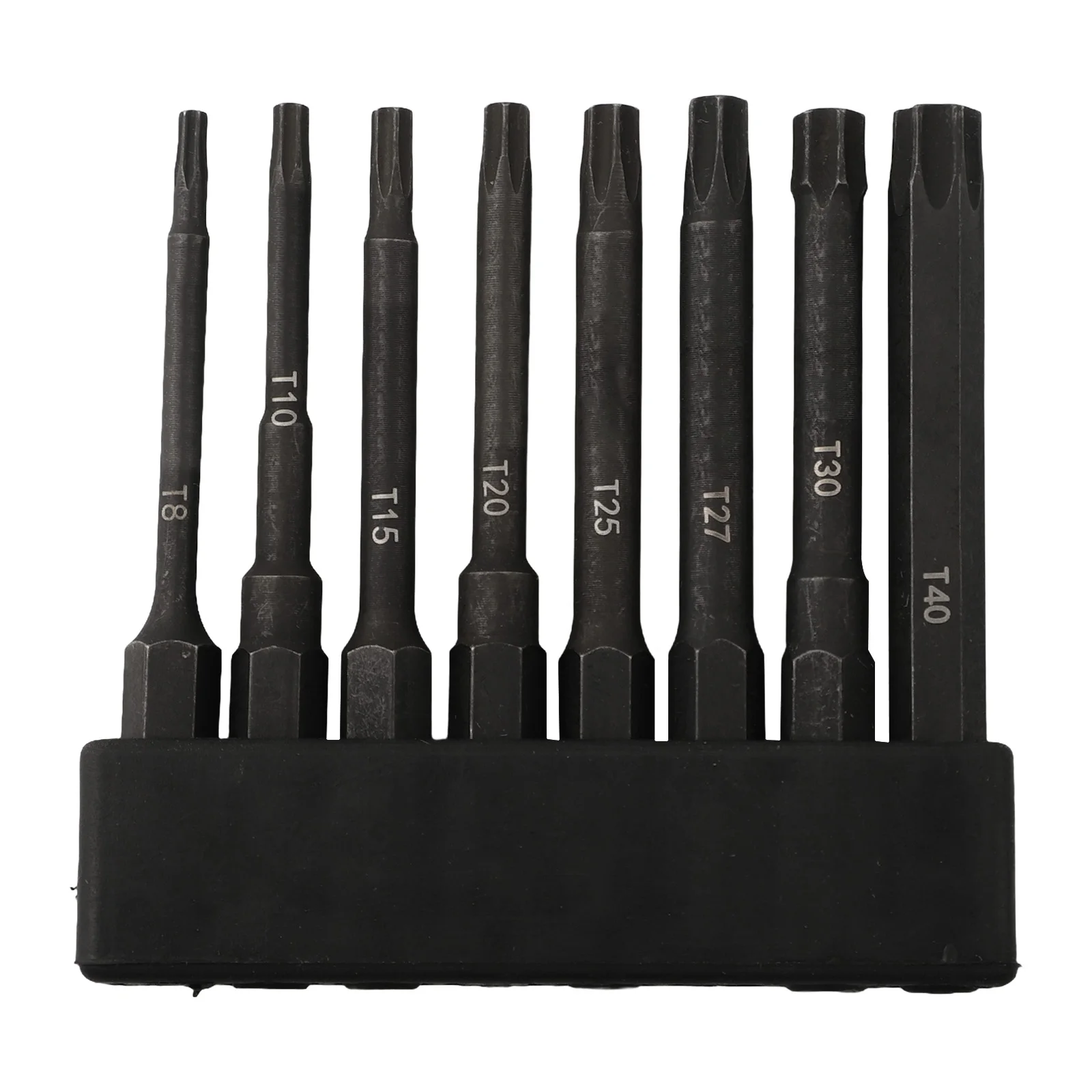 

8PCS 65mm Magnetic Black Torx Head Torx Screwdriver Bits Drill Bits Tools T8-T40 Hex Shank Torx Screwdriver Bits Hardware Tools