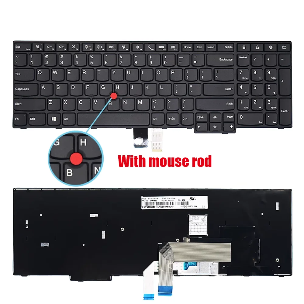 NEW Keyboard US Layout for  ThinkPad E560 E565 SN20F22600 WITH mouse rod