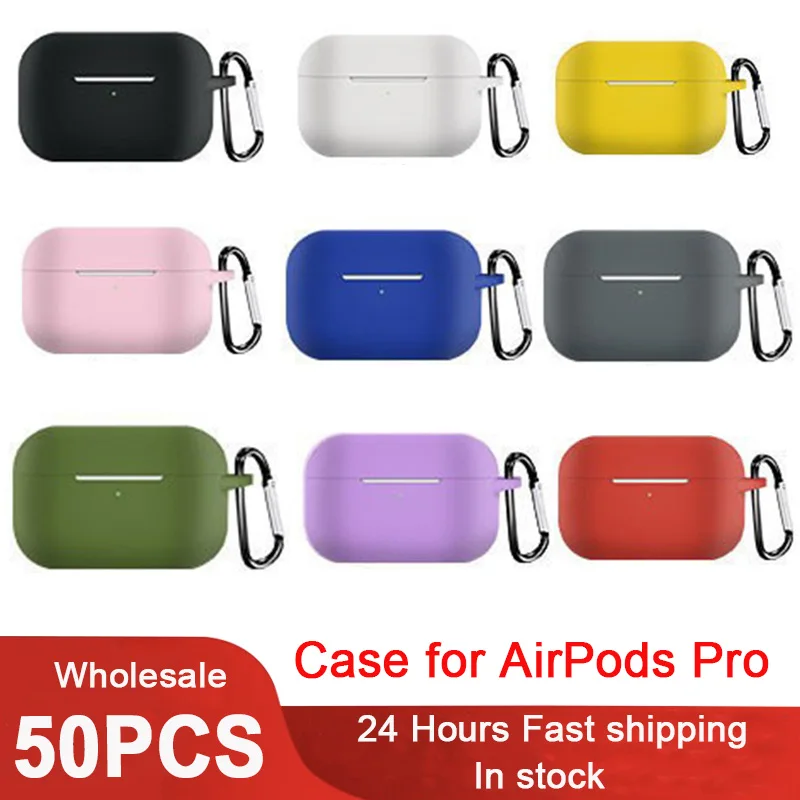 Silicone Case for Apple AirPods 3 2 1 Pro Case Earphone Accessories Apple Air Pod Pro 2 Cover AirPods Pro 50Pcs