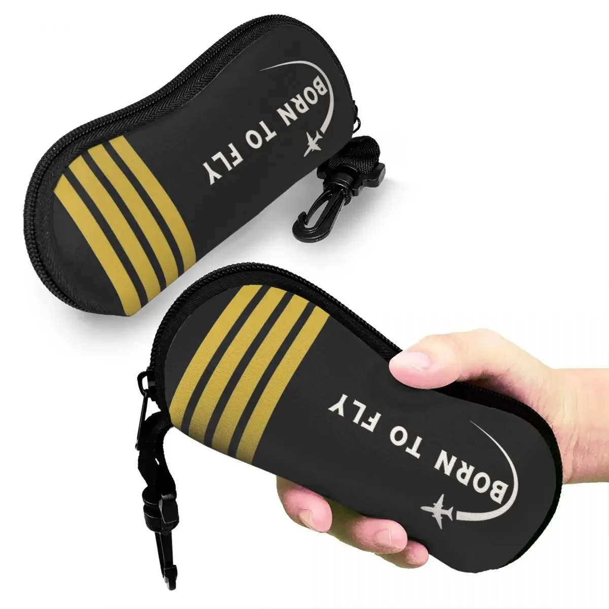 Airplane Born To Fly Glasses Case Printing Aviation Airport Eyewear Protector Office Eye Contacts Case