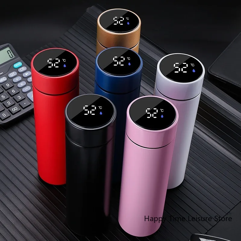 500ML Smart Travel Thermo Mug Display Led Temperature Stainless Steel Vacuum Flask Keeps Cold and Heat Thermal Mug Sport Mugs