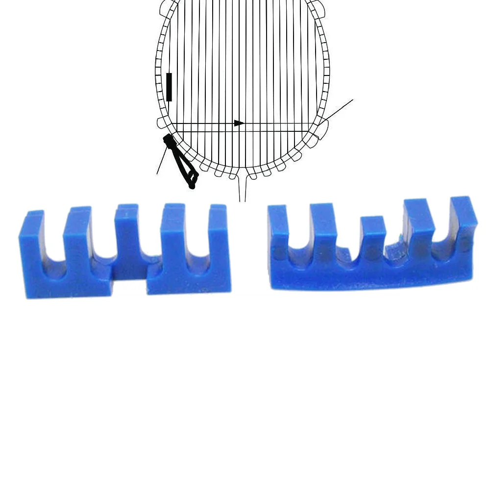 2Pcs Badminton Racket Stringing Reducer Sturdy Plastic High Tension Protection Tool Threading Machine Accessories Blue