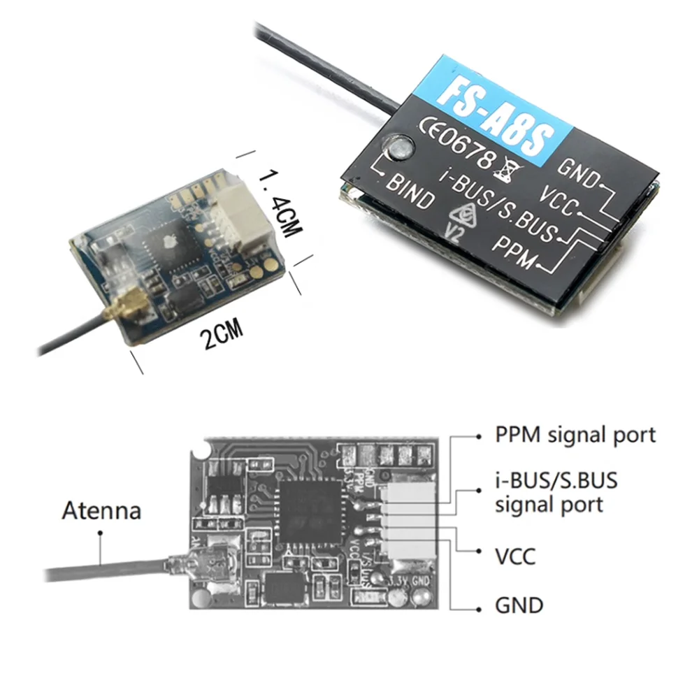 2.4G 8CH A8S Ontvanger Flysky  - Receiver Sbus 8Ch recensie en prijs