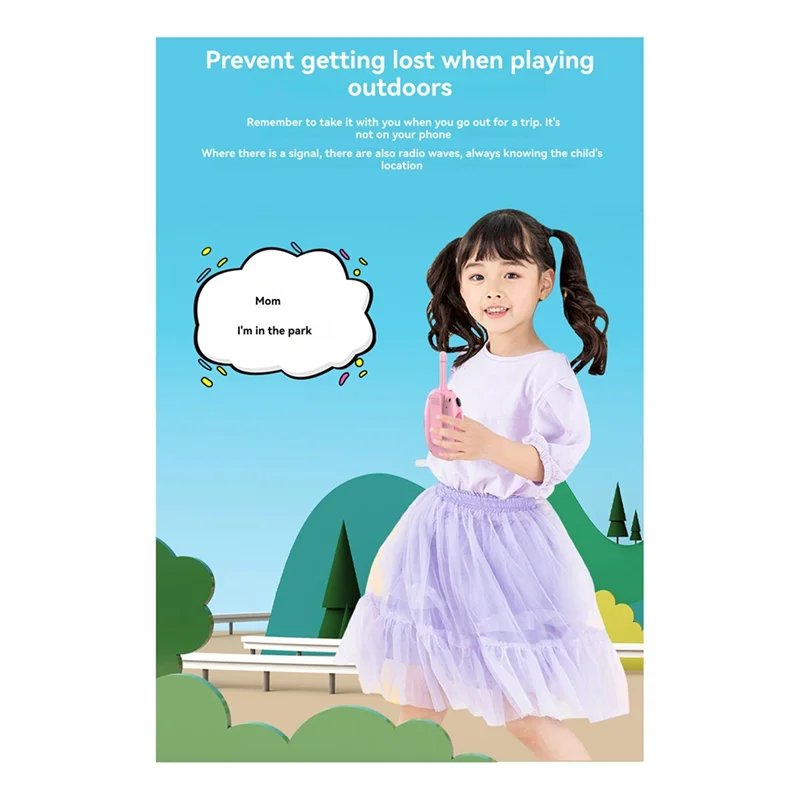 

A13Q-1Pair Children's Wireless Phone Walkie Multi Walkie-Talkie Interactive 3KM Range Transmission Kids