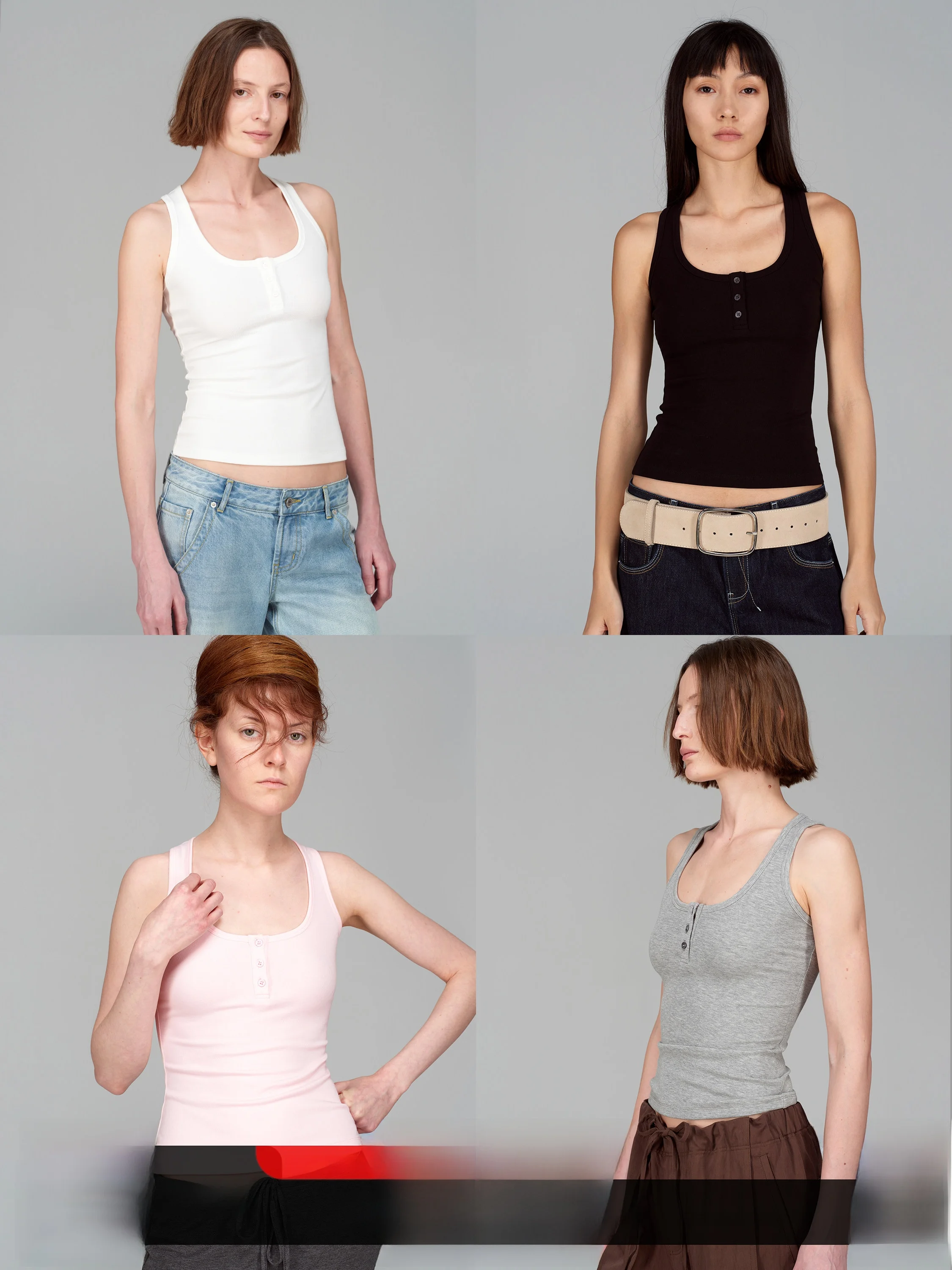 

SMIIILE Women's Slim Fit Elastic Svel U-Ne Work Vest Tank Top Summer Outerwear Inner Match Cotton Blend Fabric