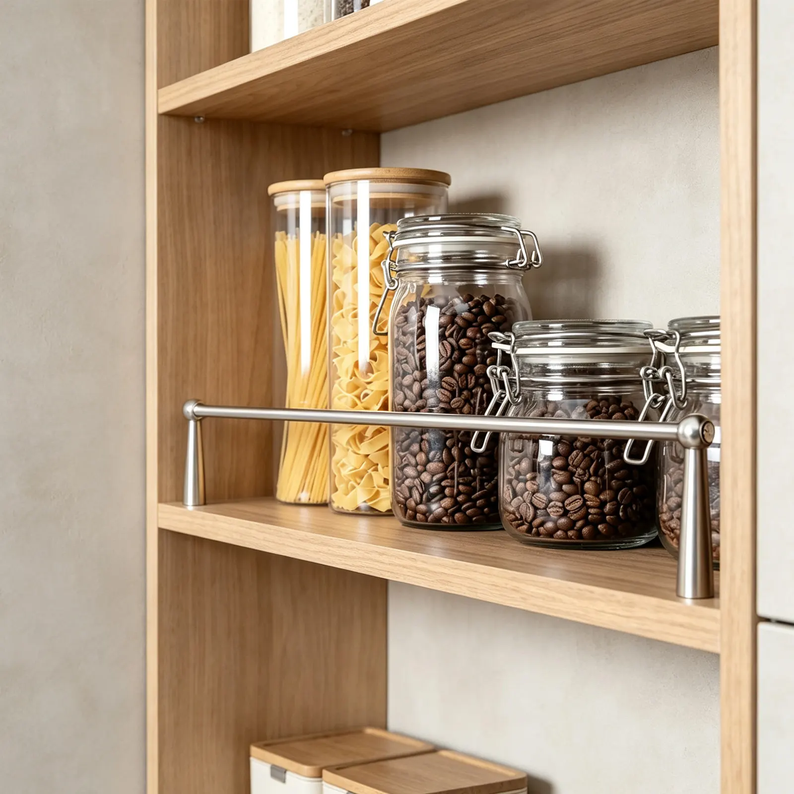 1Set Glass Cabinet Railing Spindles Decorative Furniture Hardware Shelf Rail Post End Caps Metal Connectors for Secure Kitchen