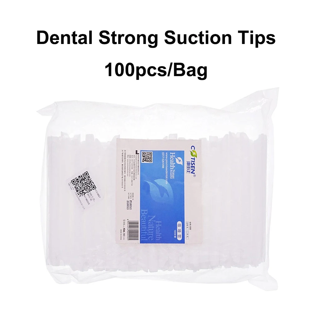 Dental Saliva Ejectors Strong Suction Head Tips 100pcs Dental Suckers for Saliva Evacuation Dentistry Aspirator Dentist Tools