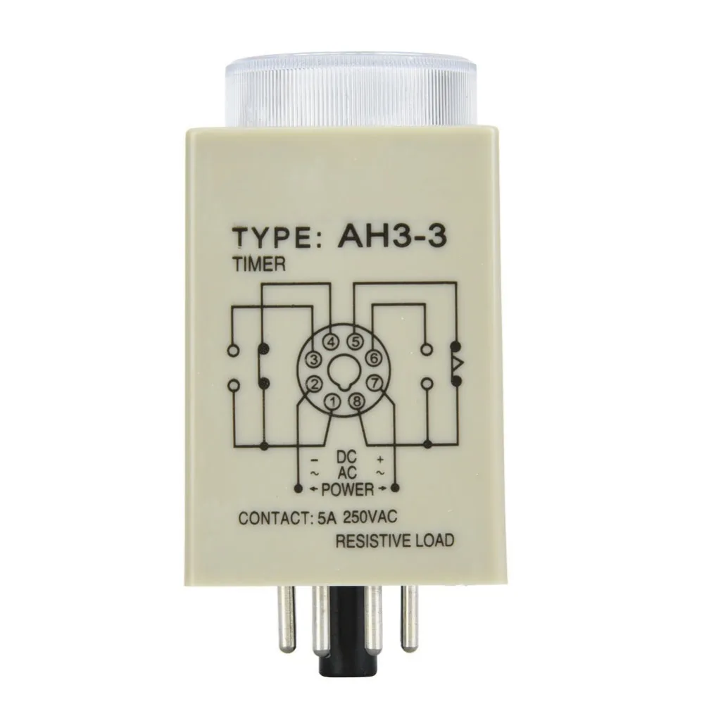 AH3-3 Time Relay 8 Pins 30S Industrial Automation System DC24V/AC220V 35mm Din Rail Mechanical Equipment