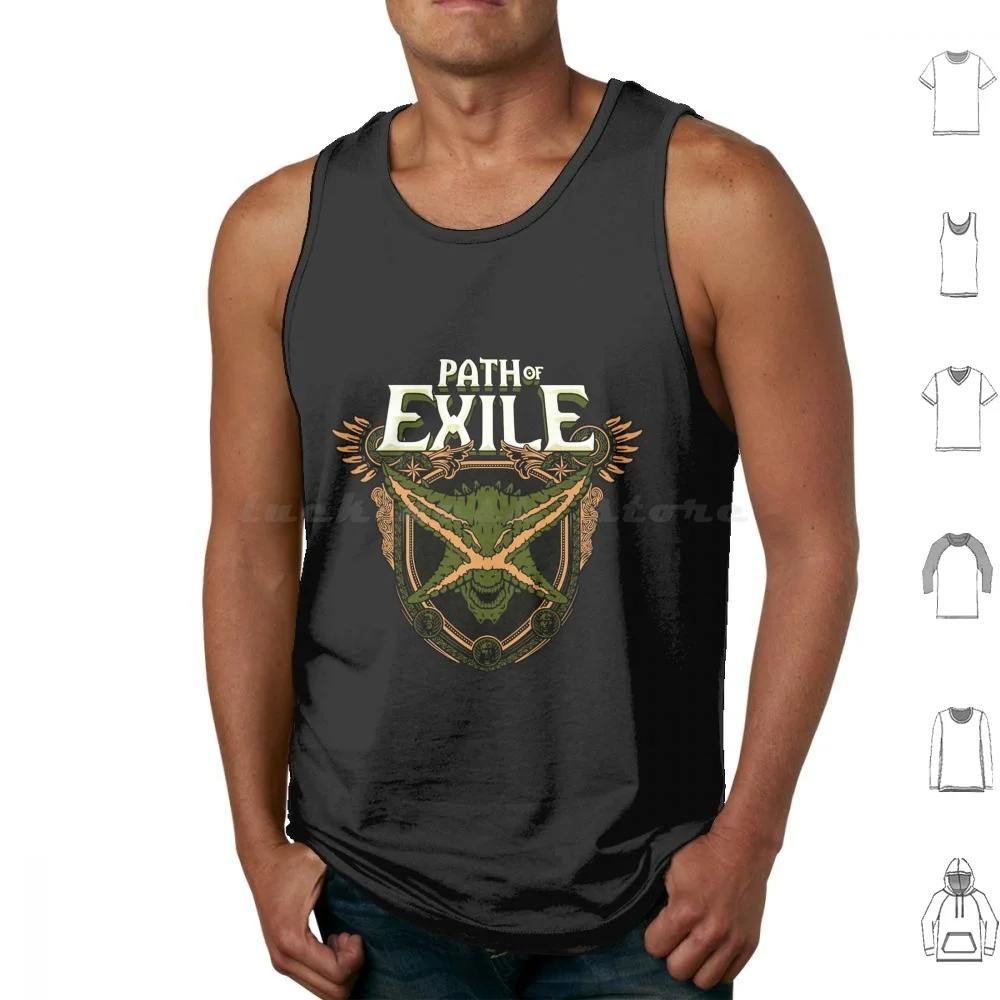 Camisetas sin mangas Premium, chaleco sin mangas, moldeador extendido, camino de exilio, juego de exile, exile, still Sane, exile, caos, Orb, Tabula