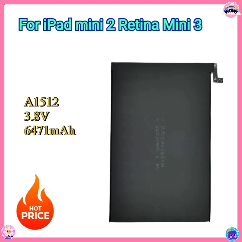 

New High Quality Replacement Tablet Battery A1512 For iPad mini 2 Retina Mini 3 A1489 A1490 A1491 A1512 A1599 A1600 A1601