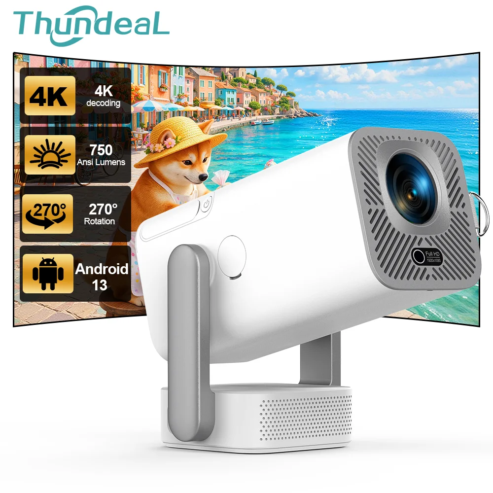 ThundeaL TD80 Pro  Full HD 1080P WIFI Android 4K Mini Portable Smart Projector TD80Pro Home Theater Cinema Video Beam Projector
