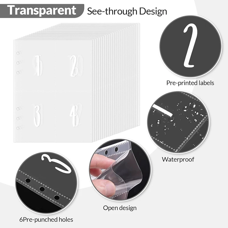 100 Savings Challenges Book With Envelopes,A5 Envelope Challenge Binder,With Cash Envelopes-Savings Challenges Easy Install