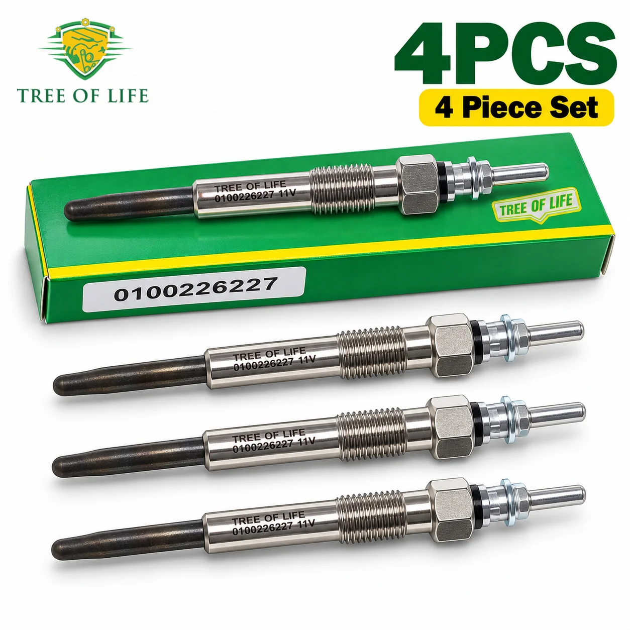 4x 11V Diesel Glow Plug For Seat Leon Toledo II Alhambra Arosa Skoda Octavia I 1.9 TDI N10140105 0250202902 N10140103 N10140101