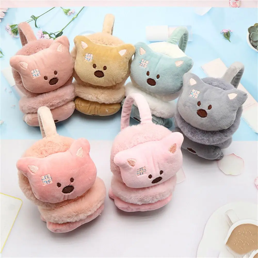 Gift Cartoon Bear Boy /Girl Warm  Earlap Winter  Plush Earmuffs For Baby Children Ear Protection