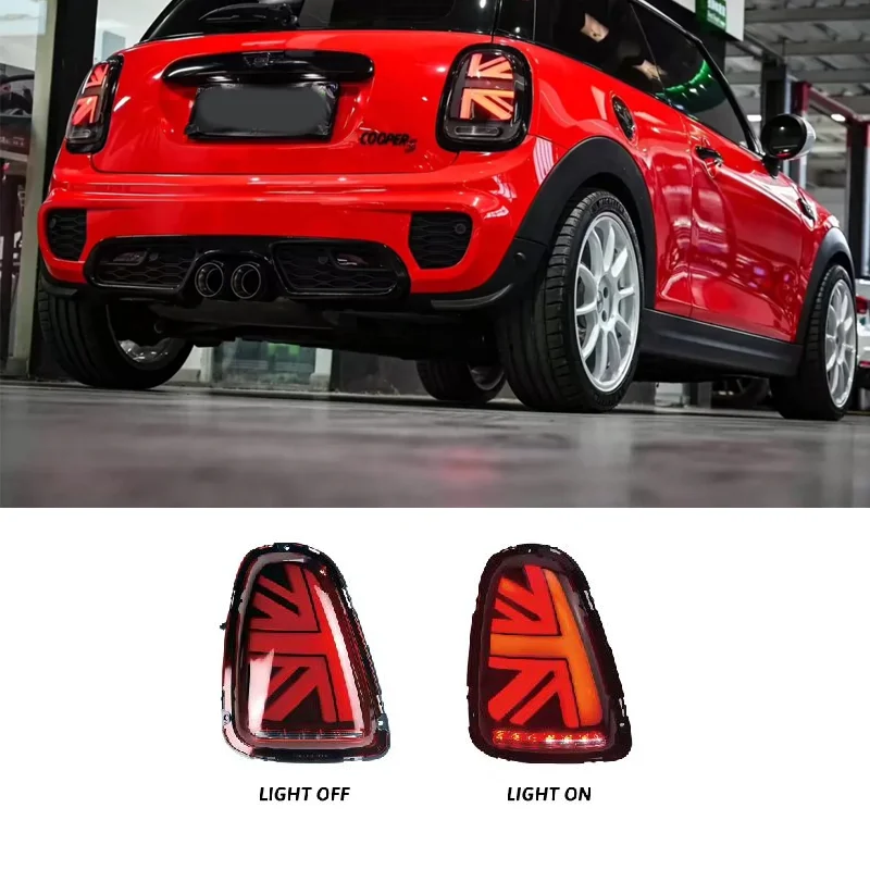 Car LED Taillight For Mini Cooper F55 F56 F57 2007-2014UP For F55 F56 F57 UNION JACK LCI RED Lens Rear Tail Lamp with Animation