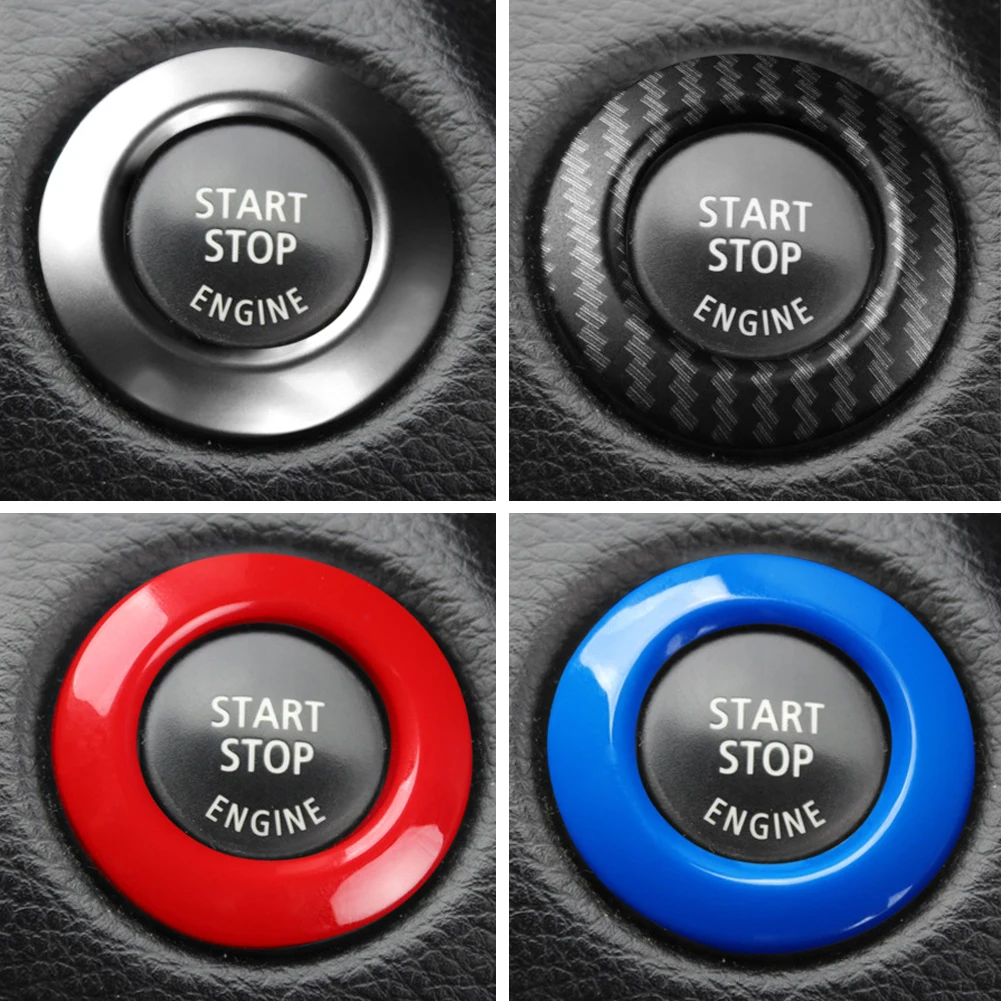 For BMW 1 3 5 Series X1 X3 X5 M5 E87 E81 E90 E91 E92 E89 E60 E83 E84 Car Start Stop Engine Switch Button Ring Frame Replacement