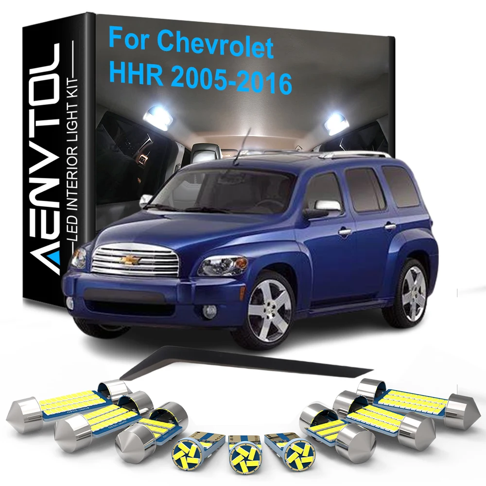 11 Uds luces LED interiores de coche Canbus para Chevrolet HHR 2005 2006 2007 2008 2009 2010 2011 lámparas de matrícula de maletero de lectura de cúpula