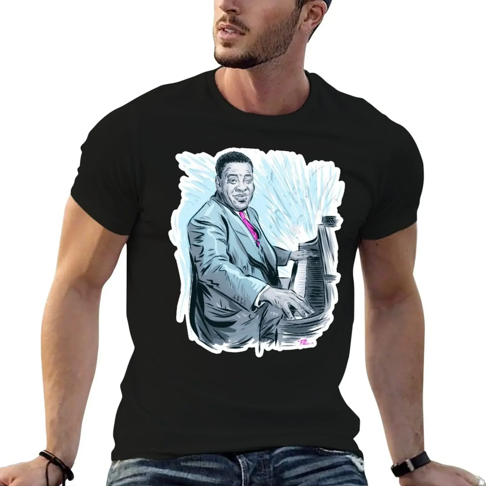 Art Tatum - An illustration by Paul Cemmick T-Shirt new edition blanks plus sizes men clothes