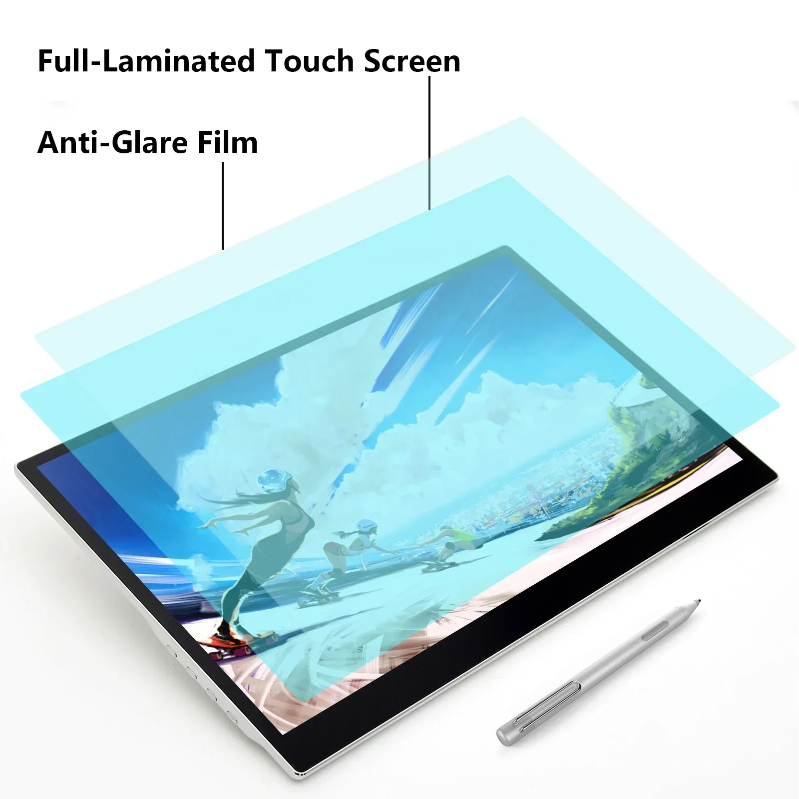Creative 13 Pen Display 13.3 Inch Portable Graphics  Drawing Tablet with Capacitive Touch Screen and MPP Tilt Stylus