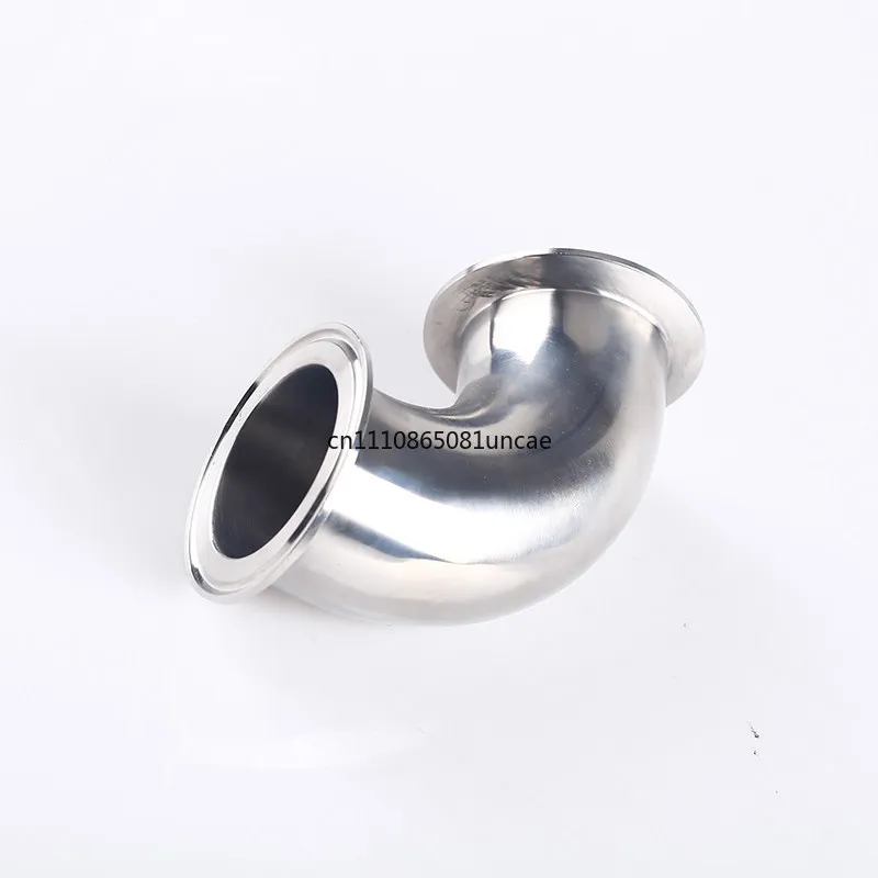 Sanitary Quick-loading Elbow 90 Degrees 304 Stainless Steel Clamp Type Chuck Elbow Flange Snap Right Angle Bend