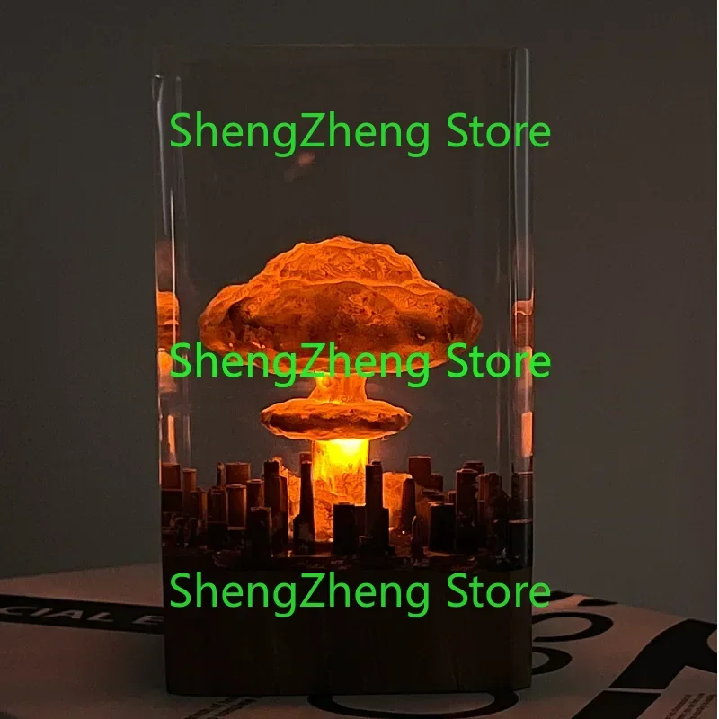 Nuclear Explosion Mushroom Cloud Creative Decorative Lamp Collection Gift Atomic Bomb Nuclear Bomb Cloud Mist