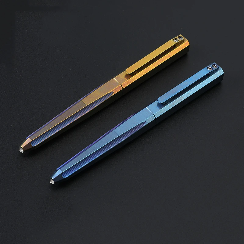 

Portable Pocket Titanium Alloy Writing Defensive Tactical Pen Burning Color EDC Gift