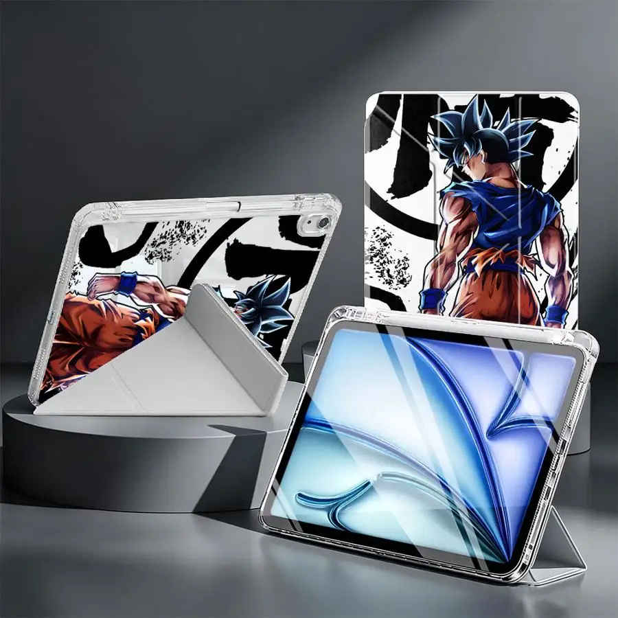 D-Dragon Ball Saiyan Goku With Pen Slot Cover Tablet Case For iPad 12th 11th Mini 7 6 5 Air 8 M2 M3 3 Pro 13 2025 2026 9th 10th
