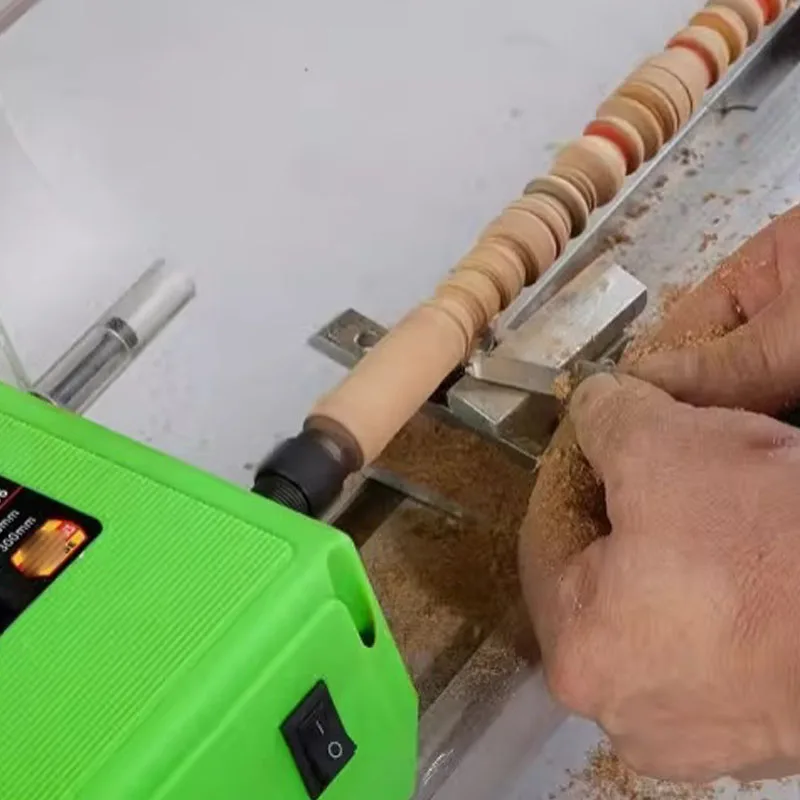 Polishing Beads Drill Rotary Tool Set 220V 480W Variable Speed Mini Benchtop Wood Lathe - MICRO Woodturning Lathe Grinding