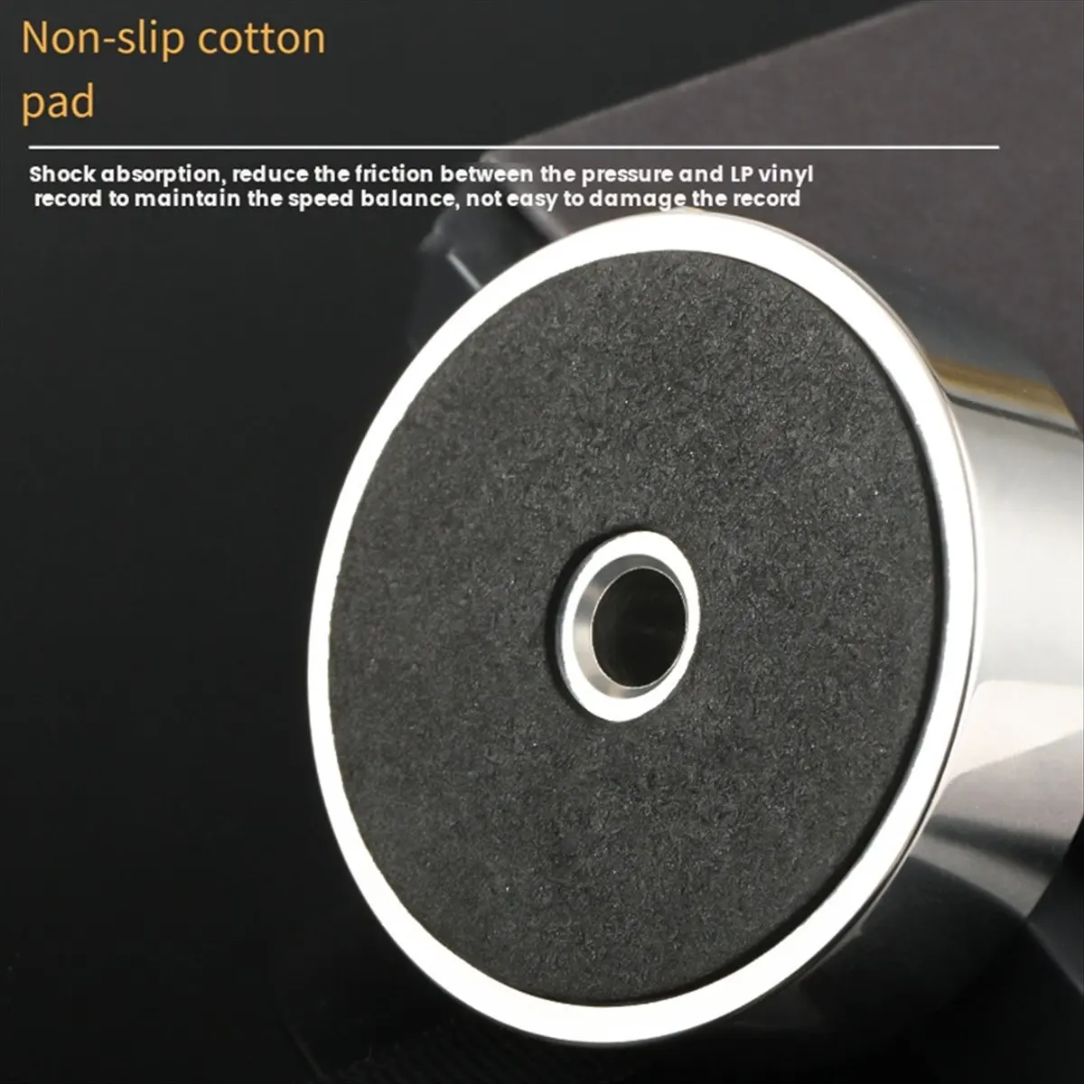 SCLS Hifi Carbon Fiber Universal LP Vinyl Record Player Disc Turntable Stabilizer with Level Aluminum Alloy Weight Clamp