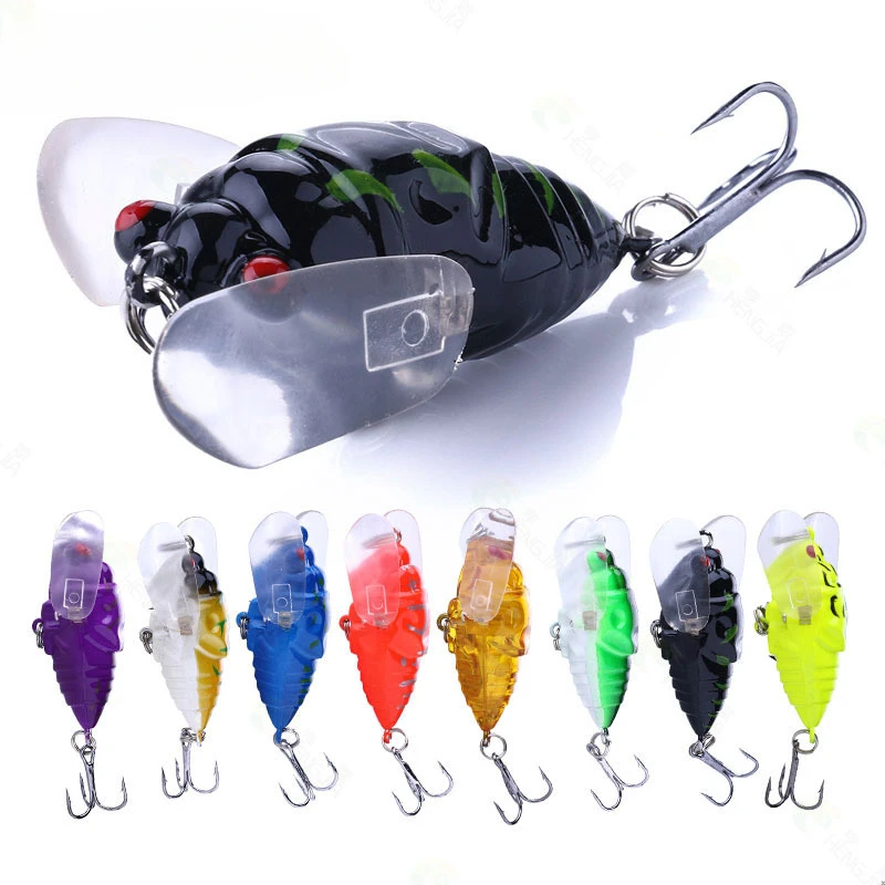 

Cicada Insects Fishing 1pc Hard Plastic Lures Baits Wobblers Bass Pesca Fishing Tackles 4cm 6.4g